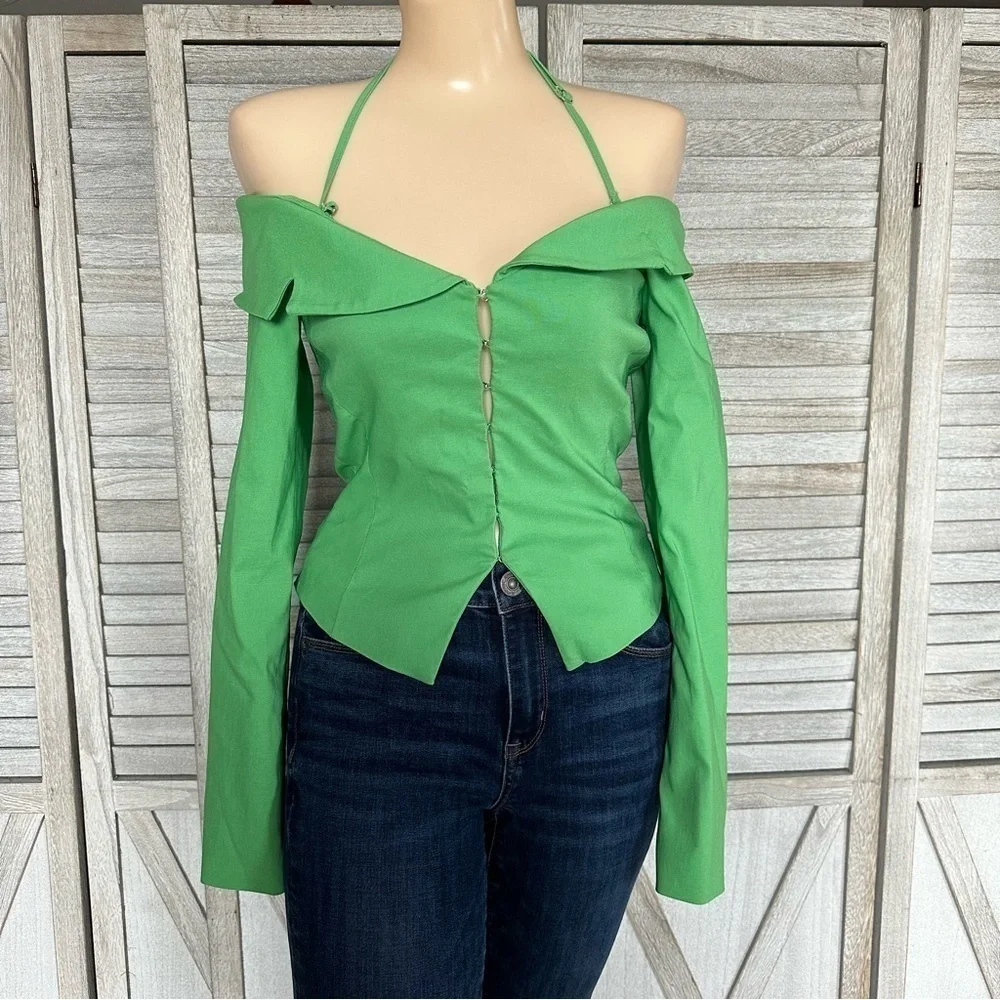 ZARA FITTED CROP BLAZER - Picture 9 of 16